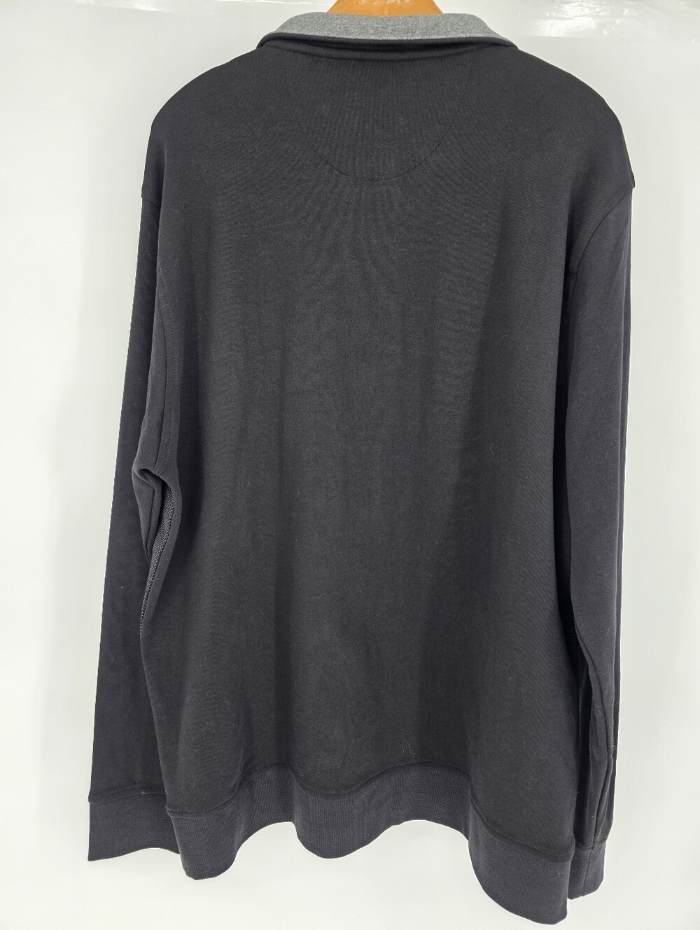Ted Baker Men's XL Black Quarter Zip Pullover Cotton Blend Stretch Sweater - Picture 4 of 10